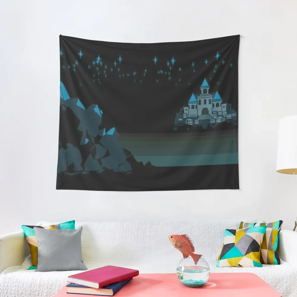 

View of the Castle from Undertale Tapestry Wallpapers Home Decor Room Decorations Aesthetics Carpet Wall Tapestry