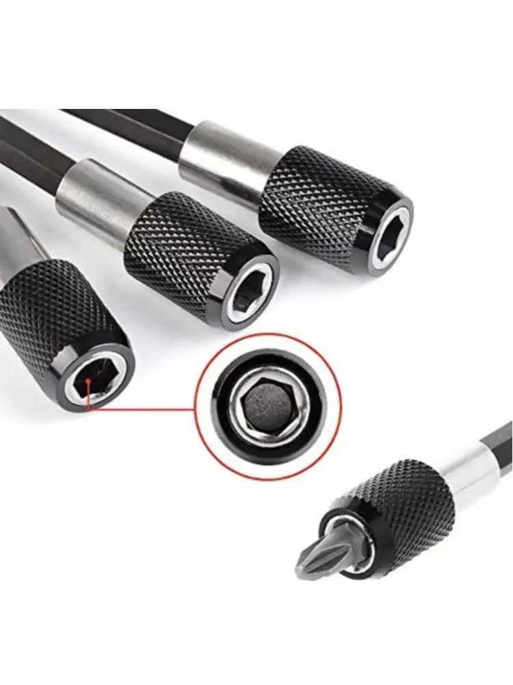 3 Chiếc 1/4 Inch Chuôi Lục Giác Nhanh Chóng Thay Đổi Mũi Mở Rộng Giá Đỡ Từ Ổ Cắm Tua Vít 2.5 "4" 6 "Nối Dài Chuck Adapter