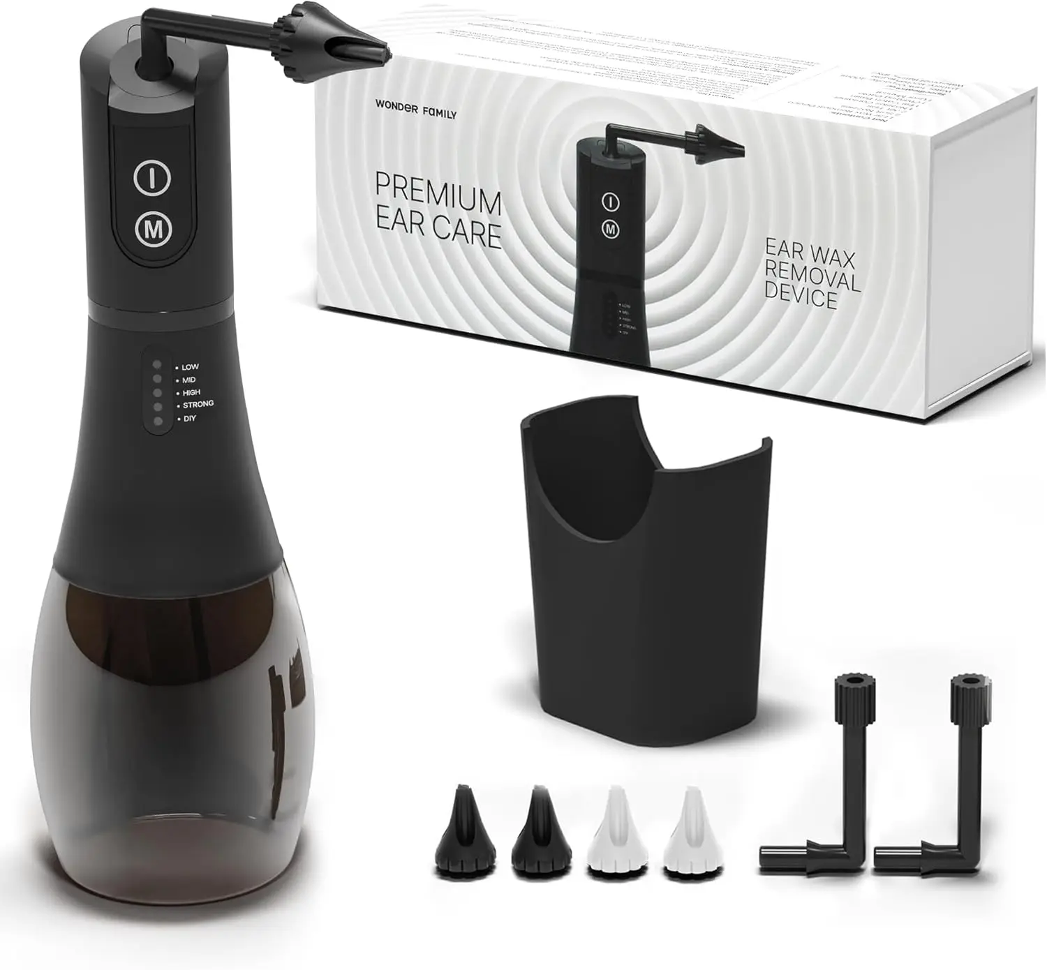 

Электрический набор для удаления ушной серы с 5 режимами, автоматическим таймером, 6 насадками, водонепроницаемость IPX7