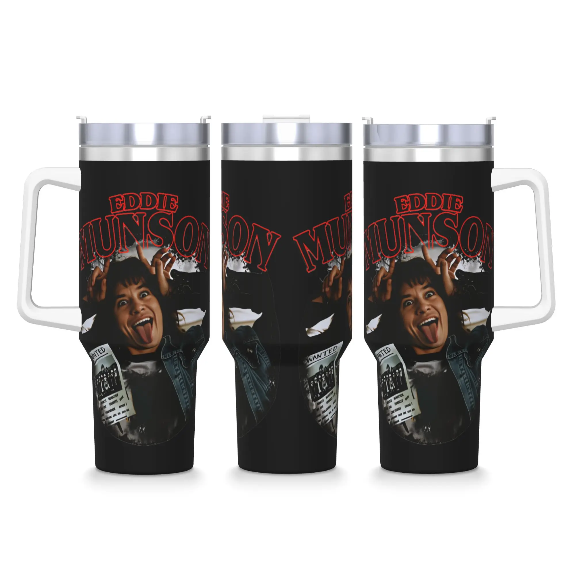 Eddie Munson Tumbler  Cold and Hot Water Bottle Heat Preservation Stainless Steel Thermal Cups Design Travelist Car Mugs