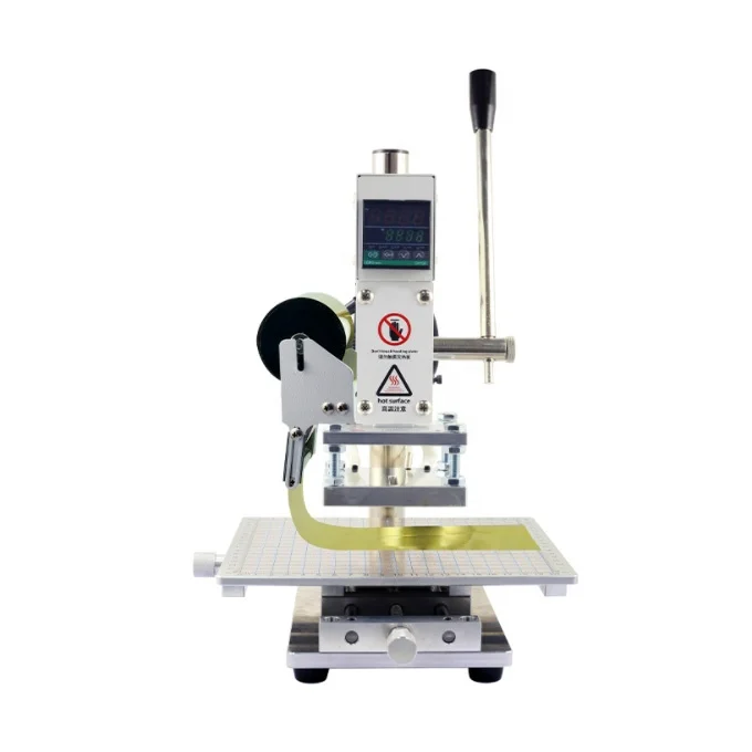 

Leather Logo Embossed Hot Foil Stamping Machine with Adjustable Worktable