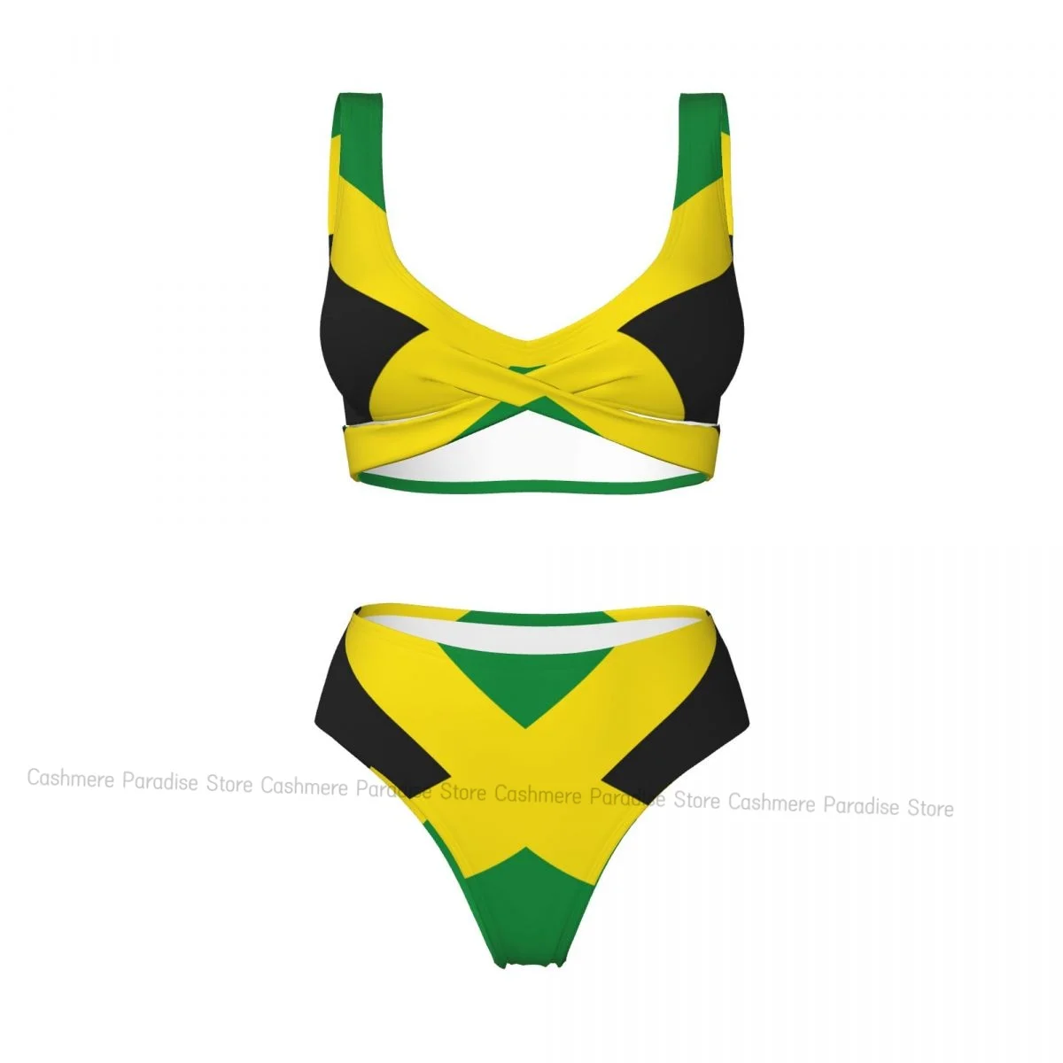 The Push-Up Bikini Women Sexy Separate Swimsuit Flag Of Jamaica Two-piece Beachwear
