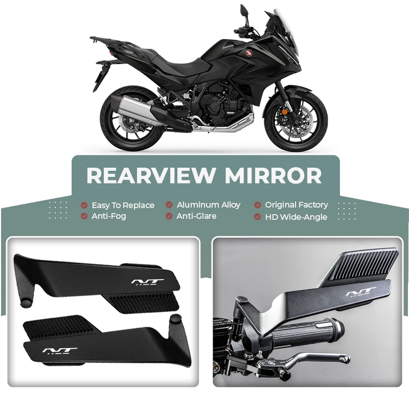

Folding Motorcycle Wind Wing Aluminum Alloy Side Rearview Mirror For Honda NT1100 NT 1100 2022 nt1100 DCT Upgrade Convex Mirror