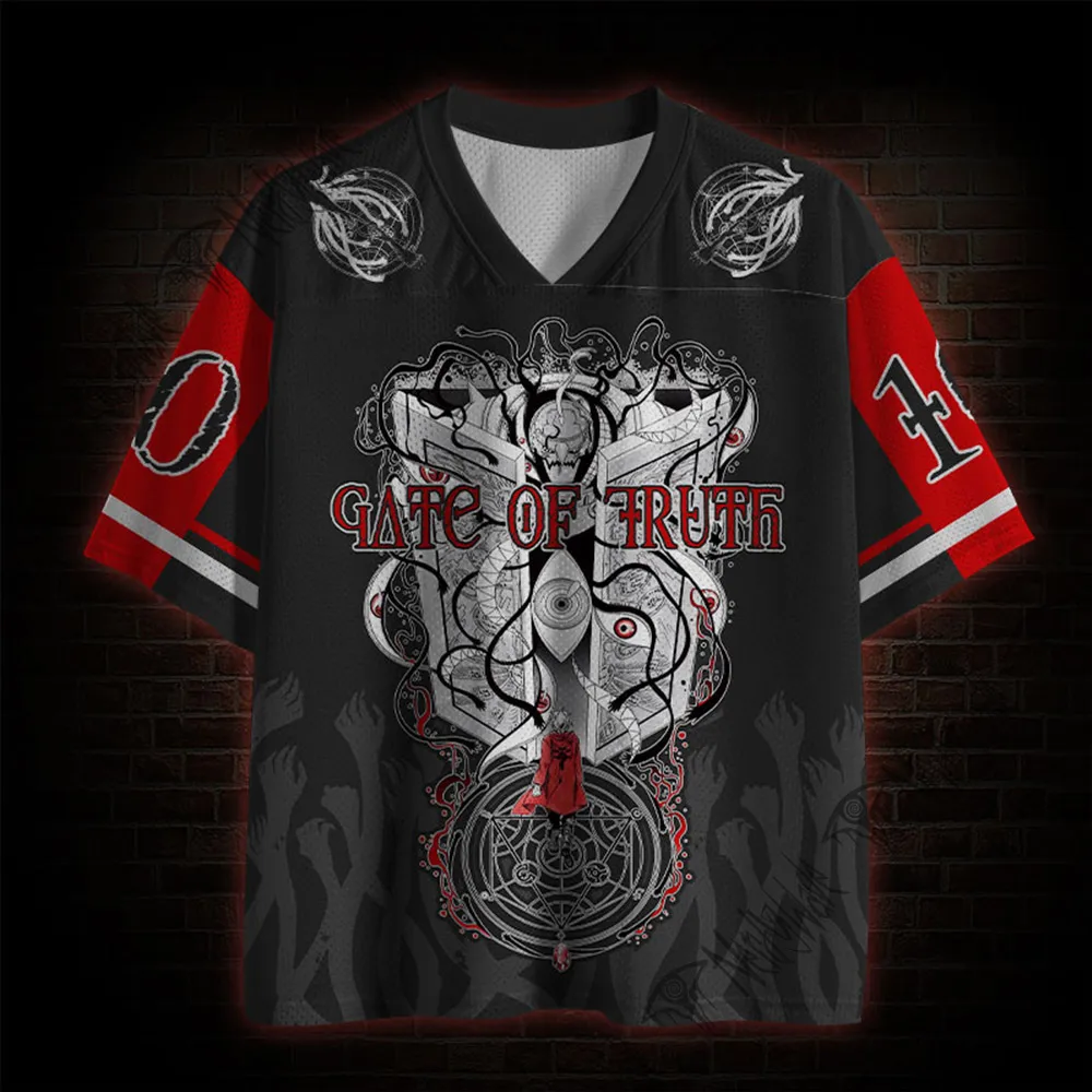 

2026 New Movie Sports Fashion Adult and Children's Short Sleeve V-neck Street Eye Clothing Gothic Style Horror Fans Gift