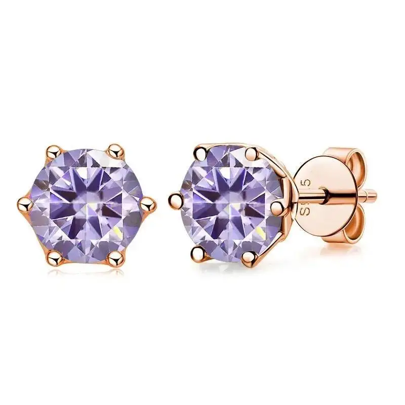 JH 1/2/4CT VVS D-Farbe Moissanit Russischer Schliff 8H8A Labor-Diamant-Ohrstecker für Damen S925 Sterling Silber Feiner Schmuck – Detail 6