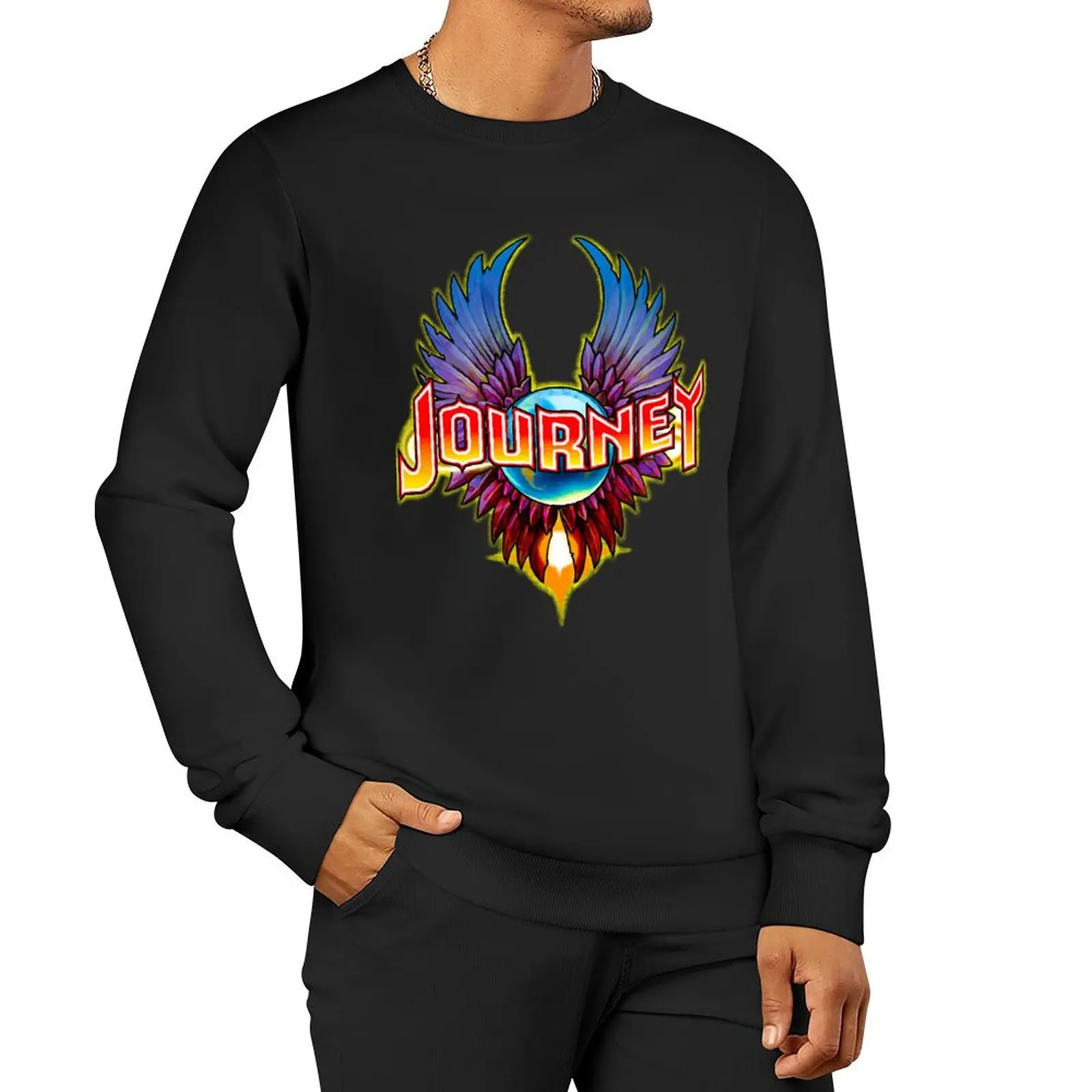 

journey Logo rock band Sweatshirt men's winter sweater tracksuits hooded sweatshirt