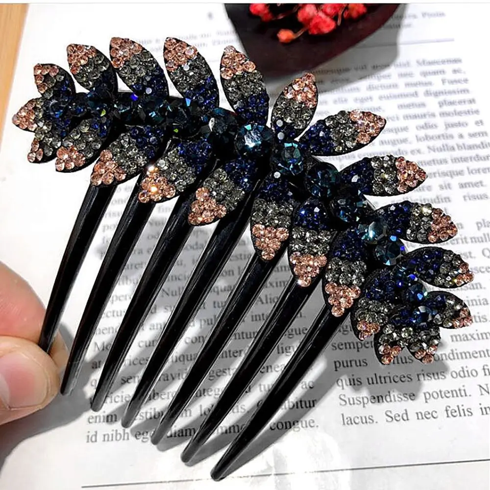 

Headwear Vintage Ponytail Holder For Girls Flower Leaves Hair Claws Hair Clips Women Hair Comb Korean Barrettes