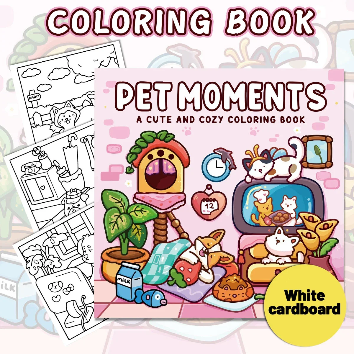 Dog Life Libro da colorare per adulti Pagine creative facili e audace Rilassanti antistress Fai da te Genitore Bambino Divertimento Casa Tempo libero Terapia artistica Boost