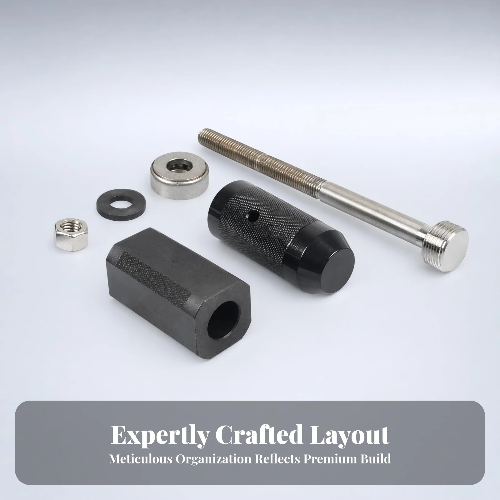 Injector Puller Kit Fuel Injector Removal Tool Rust Resistant Block-Shaped Pieces Threaded Puller Tool Set Cylindrical Parts