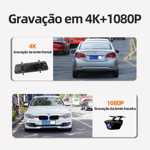 E-Ace 10 '' 4K Car DVR Wireless Mirror CarPlay und Android Auto Dashcam Video Recorder 1080p Heck Vision Camera GPS WiFi 8 Hauptverkaufsladungsbilanz - №1