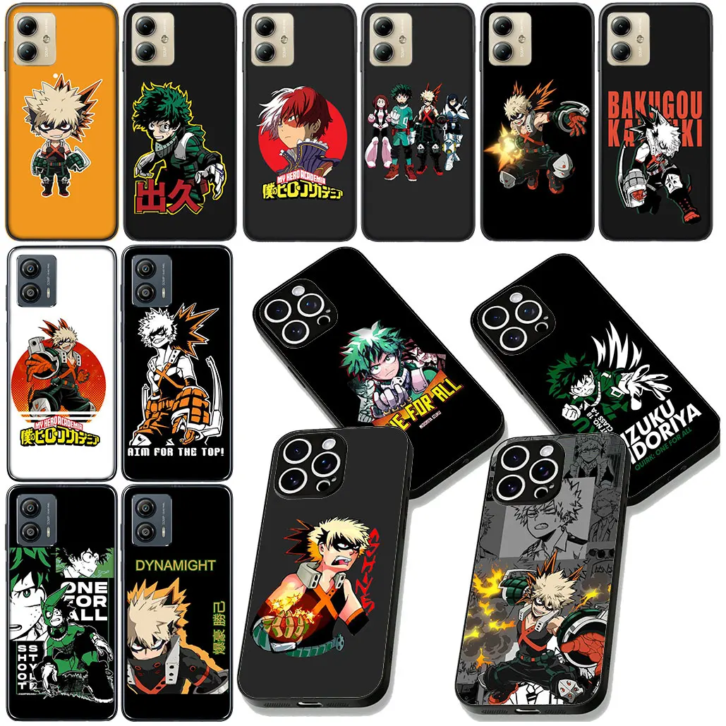 모토로라 모토 G34 G20 G45 G35 G84 G13 엣지 50 30 퓨전 40 네오 울트라 프로 케이스 미도리야 이즈쿠 나의 히어로 아카데미아 올마이트