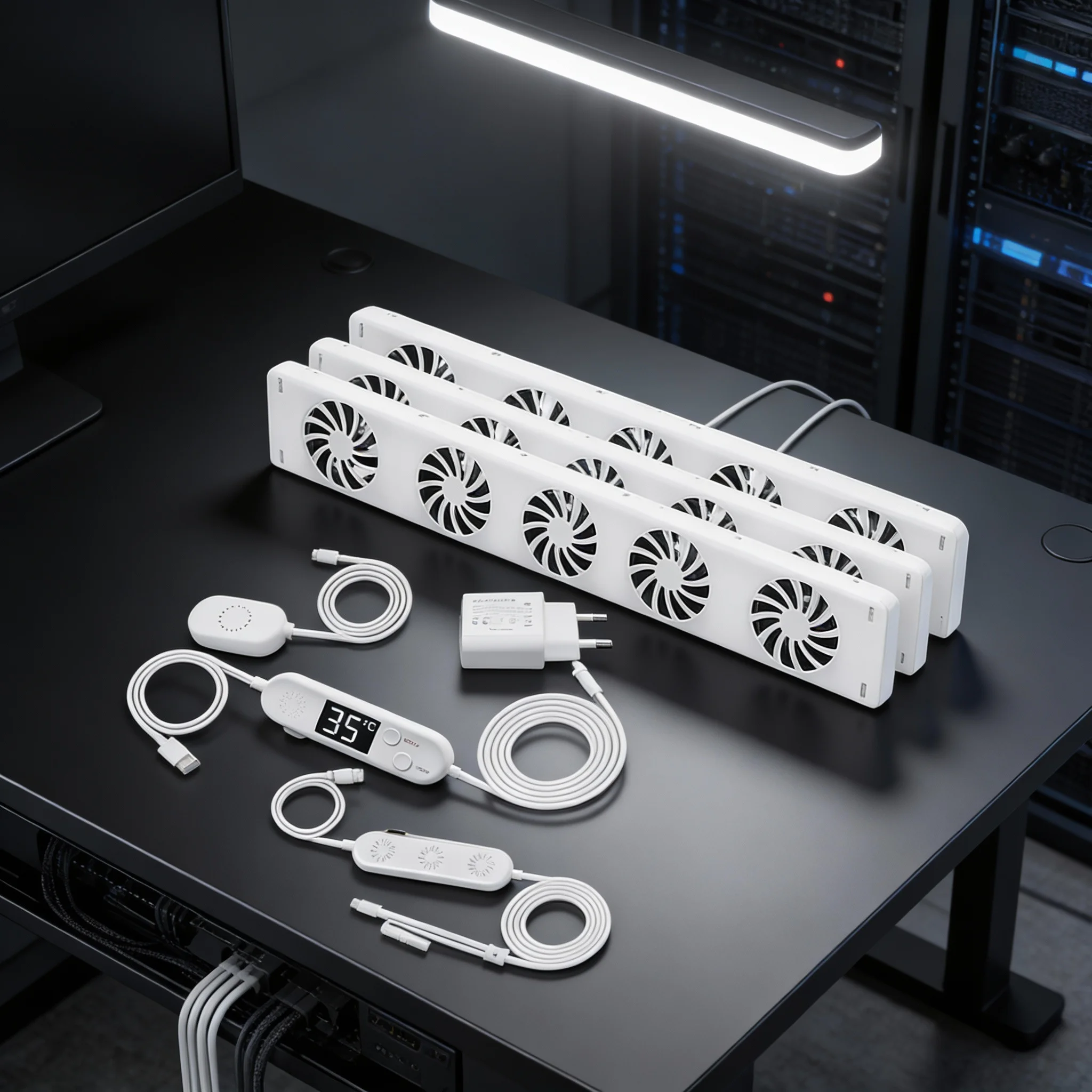 5.0 Ventilator Radiator Kipas Radiator Pengatur Aliran Udara Set Ekstensi Penguat Kipas Ventilator Kipas Radiator