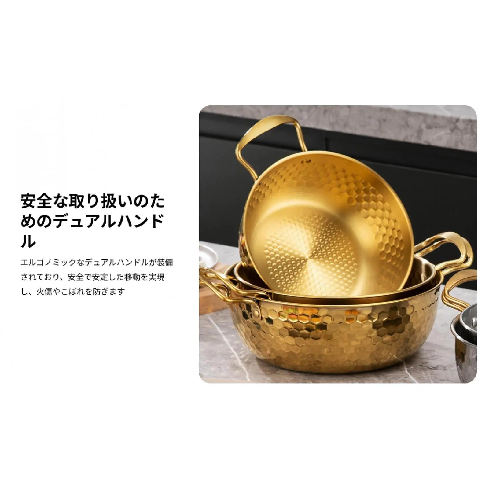 Olla coreana para ramen y fideos instantáneos con asas, olla para caldos, utensilio de cocina, olla para mariscos, olla para sopa de kimchi para restaurante y hogar