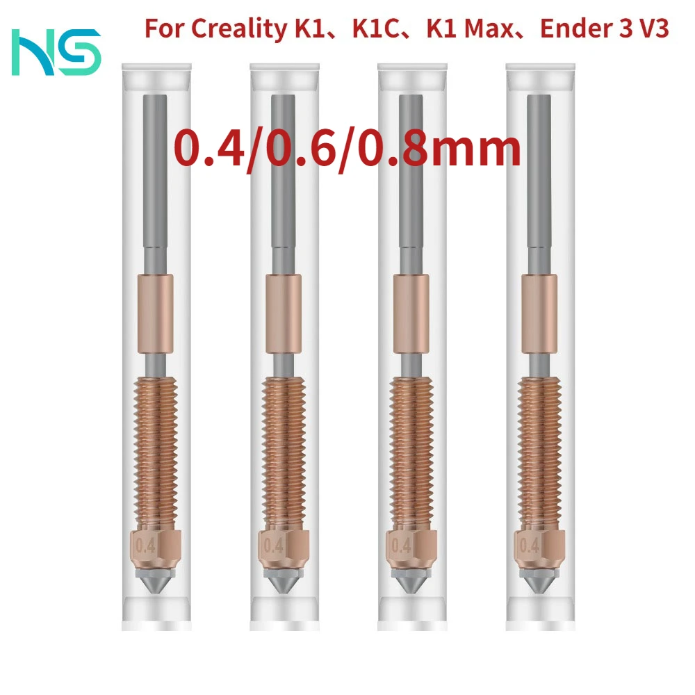 

For Creality K1C Nozzle High-Flow Printing Upgraded Quick-Swap Nozzle,3D Printer Hotend,for K1 Max,K1C,Ender-3,V3, 0,4/0,6/0,8mm