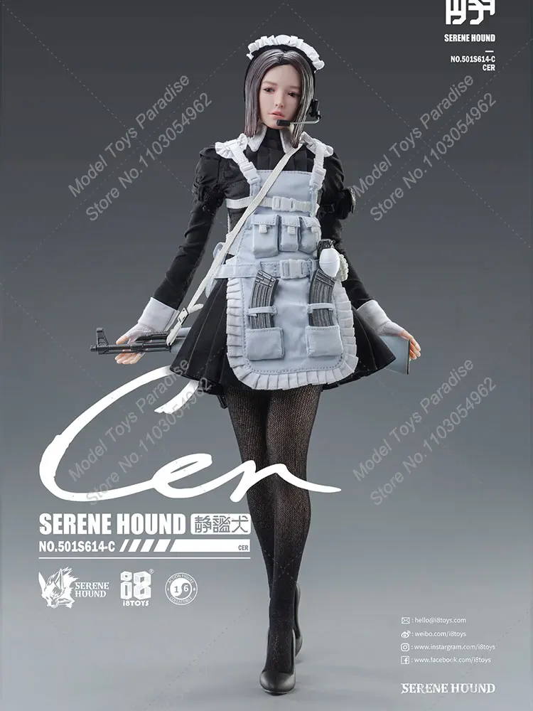 I8 Toys 501S614 1/6 Women Soldier Maid Apron With Equipment Package Full Set 12inch Action Figure Collectible Toys Gifts