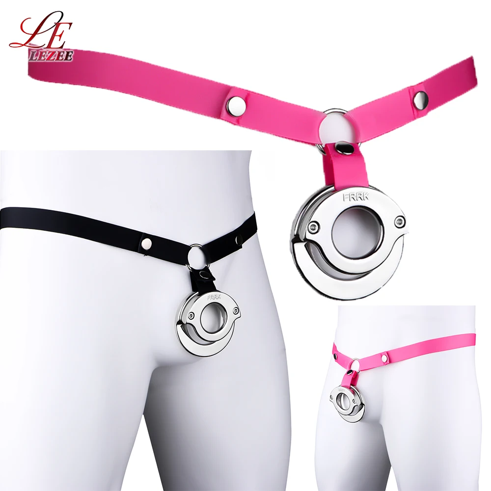 LEZEE سيسي العفة قفص ذكر القضيب الدائري أقفال الديك الحيوانات المنوية قفل خواتم كوكرينج BDSM الجنس لعب للرجال #1