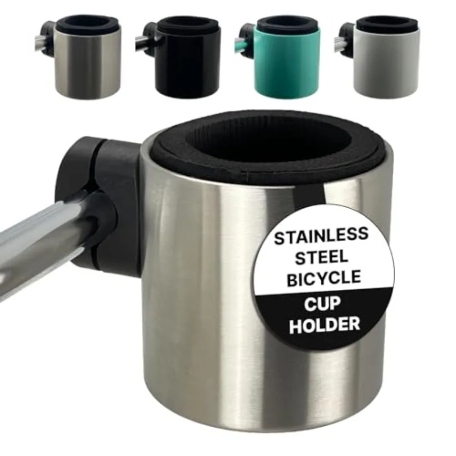 

Stealth Bike Bottle Holder Sturdy, Stainless Steel Bike Cup Holder for Handlebars For Horizontal and Angled Bars, Cups up to 48