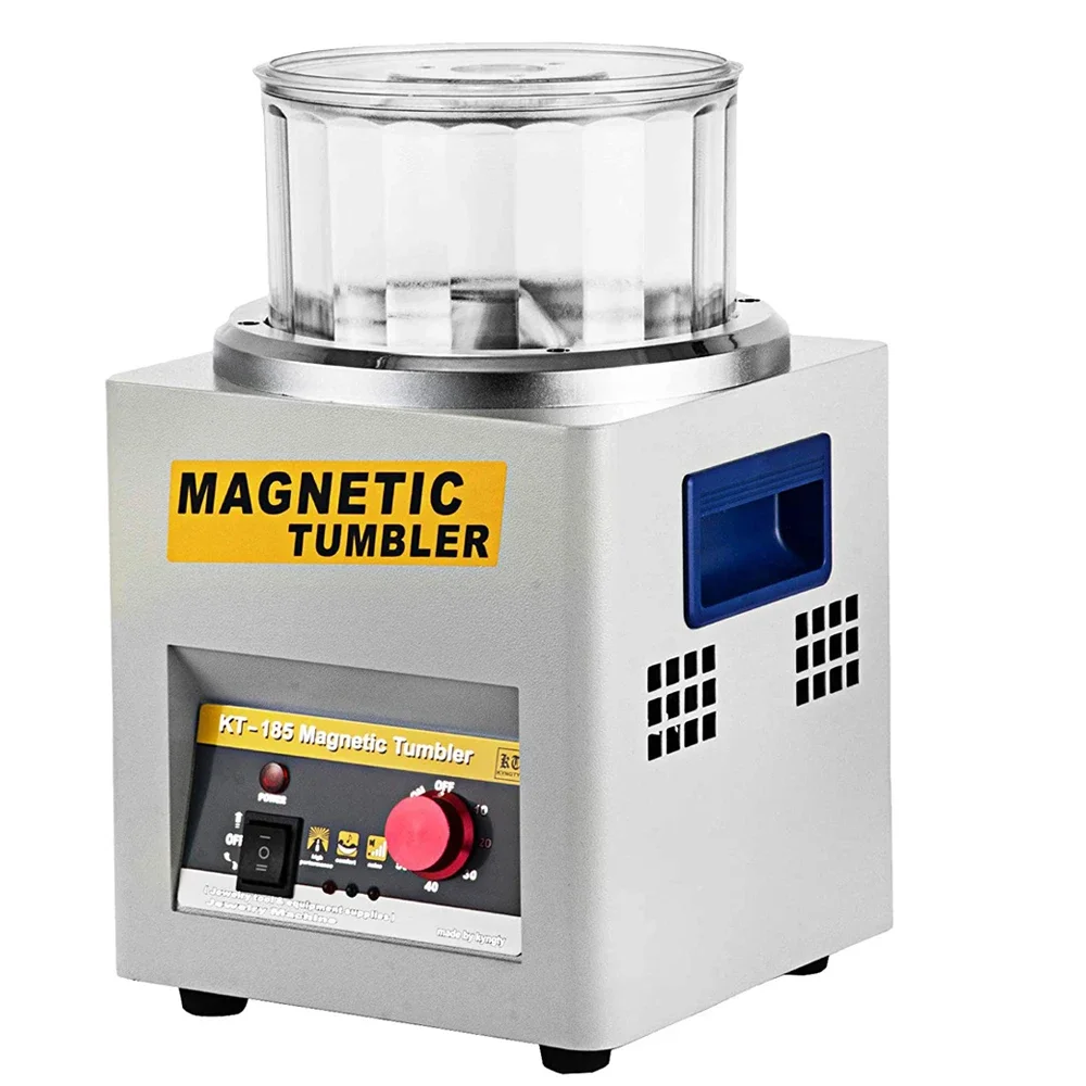 Magnetic polishing machine for gold, silver, copper jewelry, forward and reverse polishing, rust removal and deburring equipment