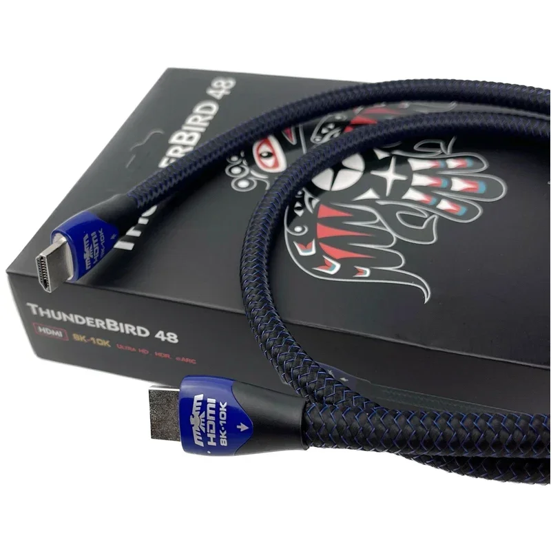 ThunderBird 48 HiFi Audio HDMI Cable 2.1 eARC 10% Silver Signal & Drains Super High Speed 8K-10K Cable 48Gbps with Box