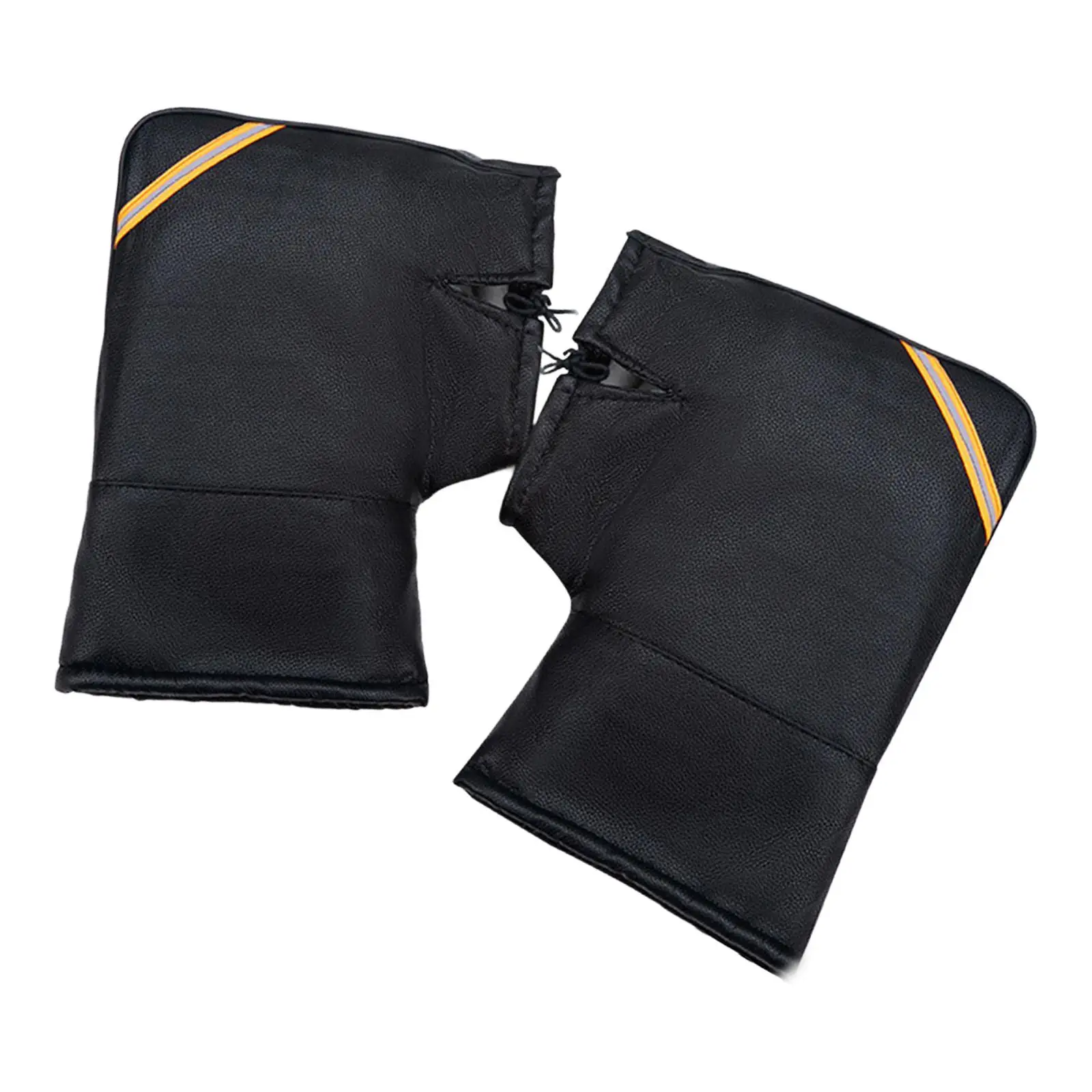 Plush Insulated Handlebar Gloves for Winter Motorcyclist Electric Bike Warm Waterproof Mitts Riding Gear