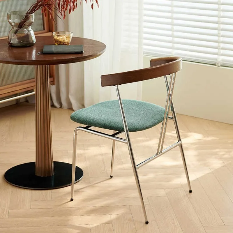 Simple Modern Chair, Retro Home Desk, Wrought Iron Backrest Chair, Coffee Shop Designer, Catering Conference, Negotiation Chair