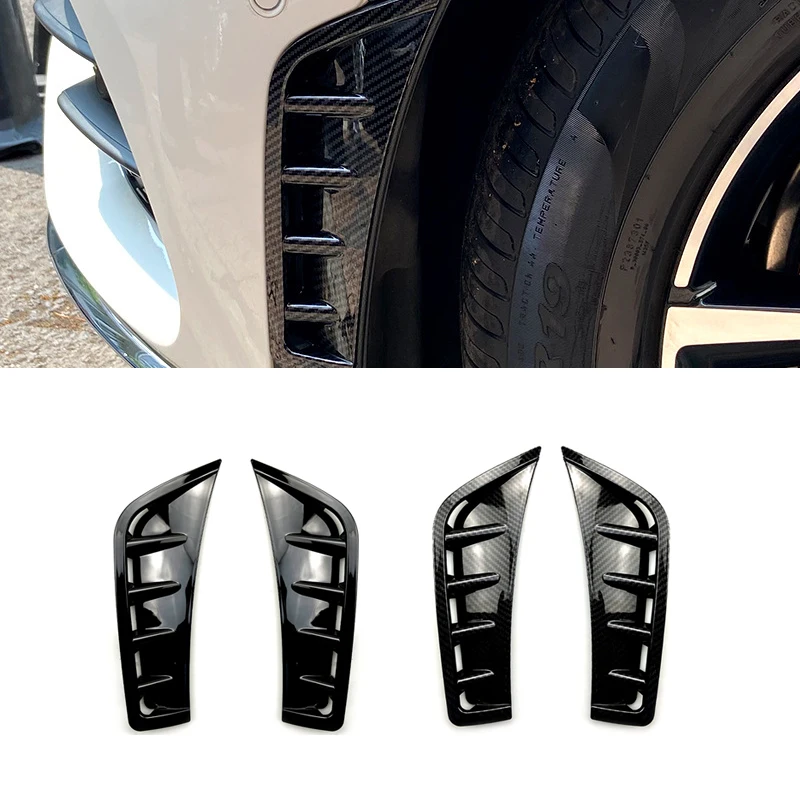 For Mercedes Benz GLC C253 X253 GLC260 GLC300 2020-2023 Front Bumper Wind Knife Canards Splitter Tail Side Vent Trim