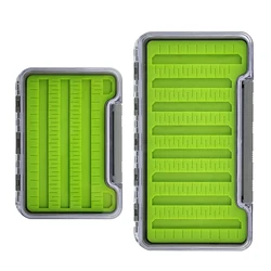 Aventik 100% Waterproof Fly Box Silicone Pad Foam Transparent Fishing Box Fishing Storage