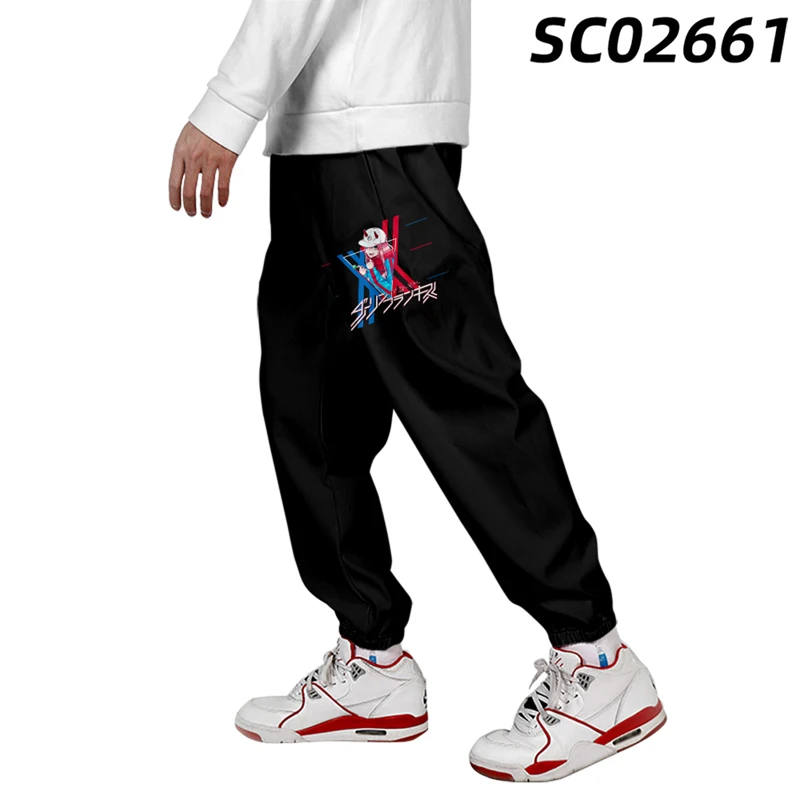 Darling In The Franxx 3D Joggers Pants Hip Hop Trousers Kpop Fashion Casual High Quality ZERO TWO Funny Pants for Men and Women