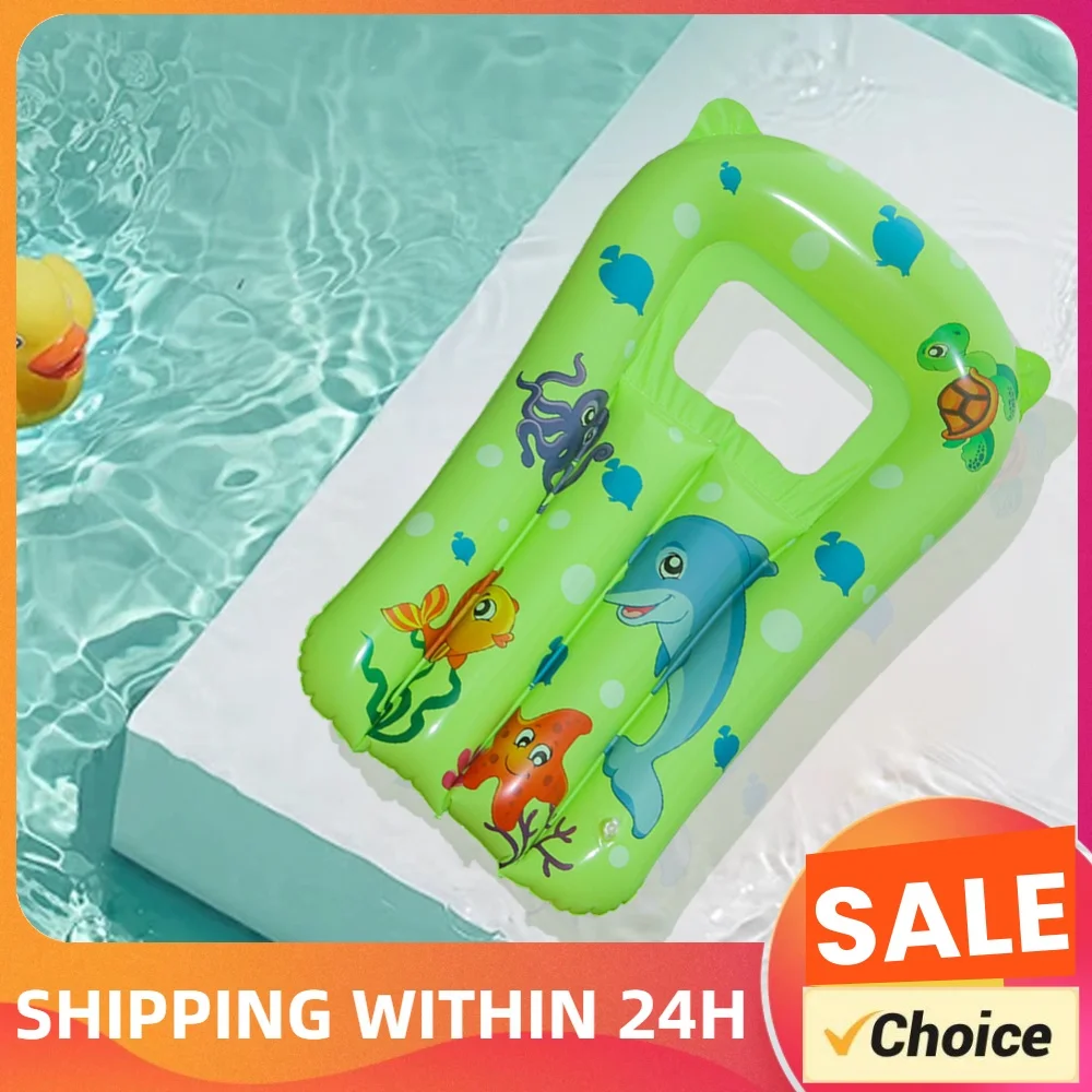 Kids Floating Surfboard Children Water Recliner Cartoon Pool Lounge Bed Thickened Blow Up Lounge Chair Leakproof for Pool Party