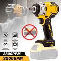Brushless Electric Impact Wrench Cordless High Torque Electric Wrench Hand Drill Socket Power Tool for Dewalt 20V Battery