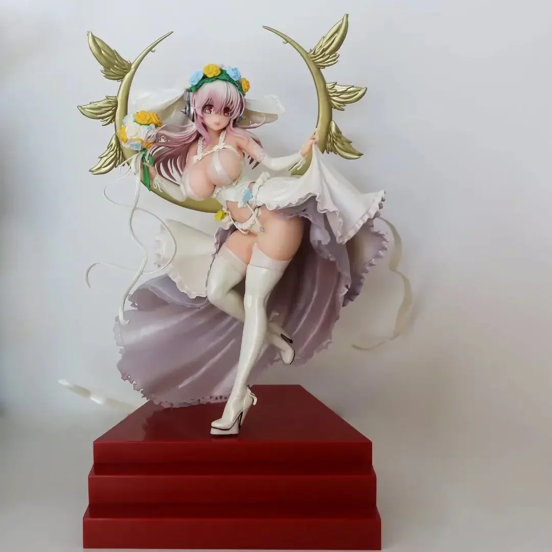 

30cm Anime SUPER SONICO THE ANIMATION SUPERSONICO Wedding Girl PVC Action Figure Toy Adult Statue Collectible Model Doll Gift