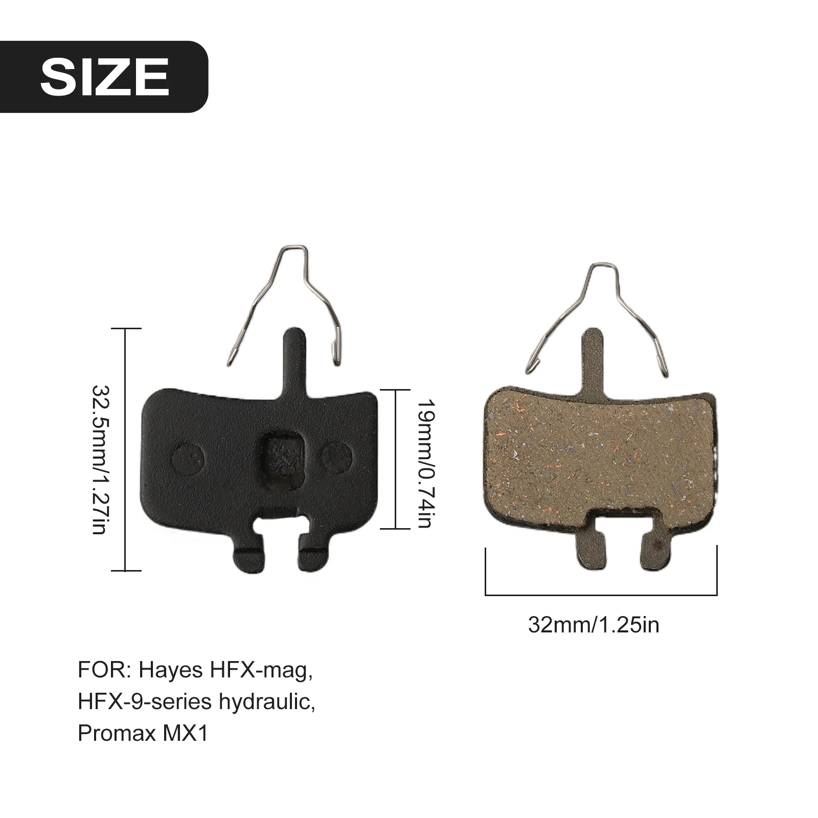 Disc Brake Pads Replace Your Worn Out Brake Pads with 2 Pairs of Semi Metal Resin for Hayes HFX9 MAG NINE HFX1