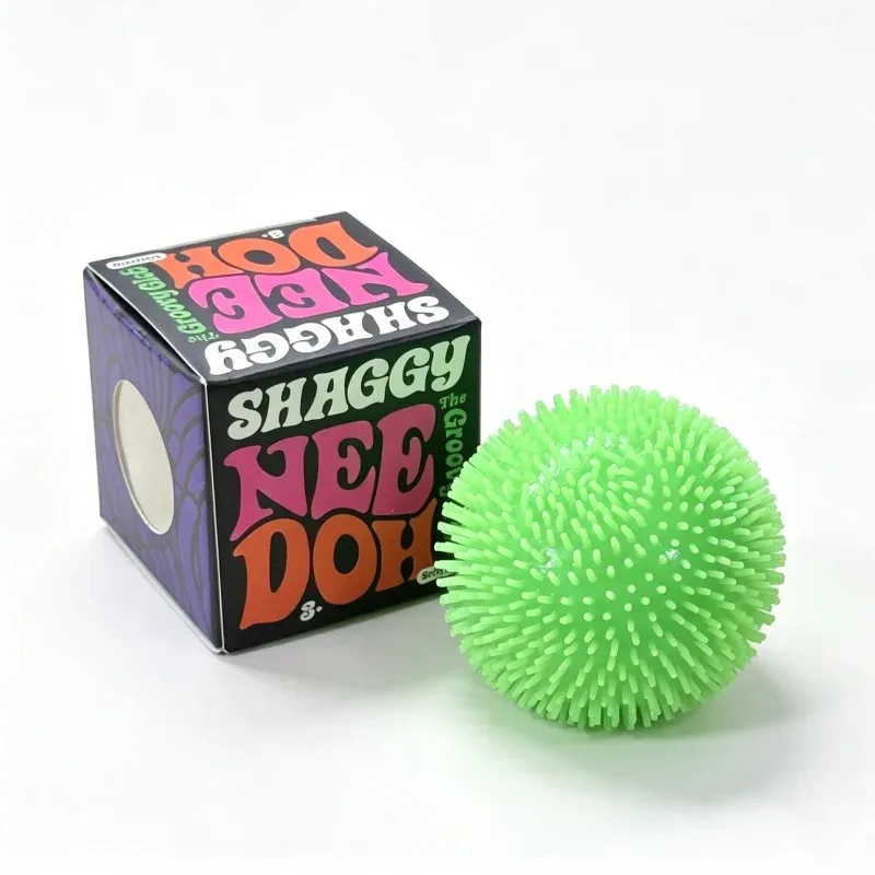 Needoh Mini Fuzz Ball Shaggy Maltose Squishy Fidget Toy Hand Exercise Stress Anxiety Relief for ADHD Decompression Relaxation