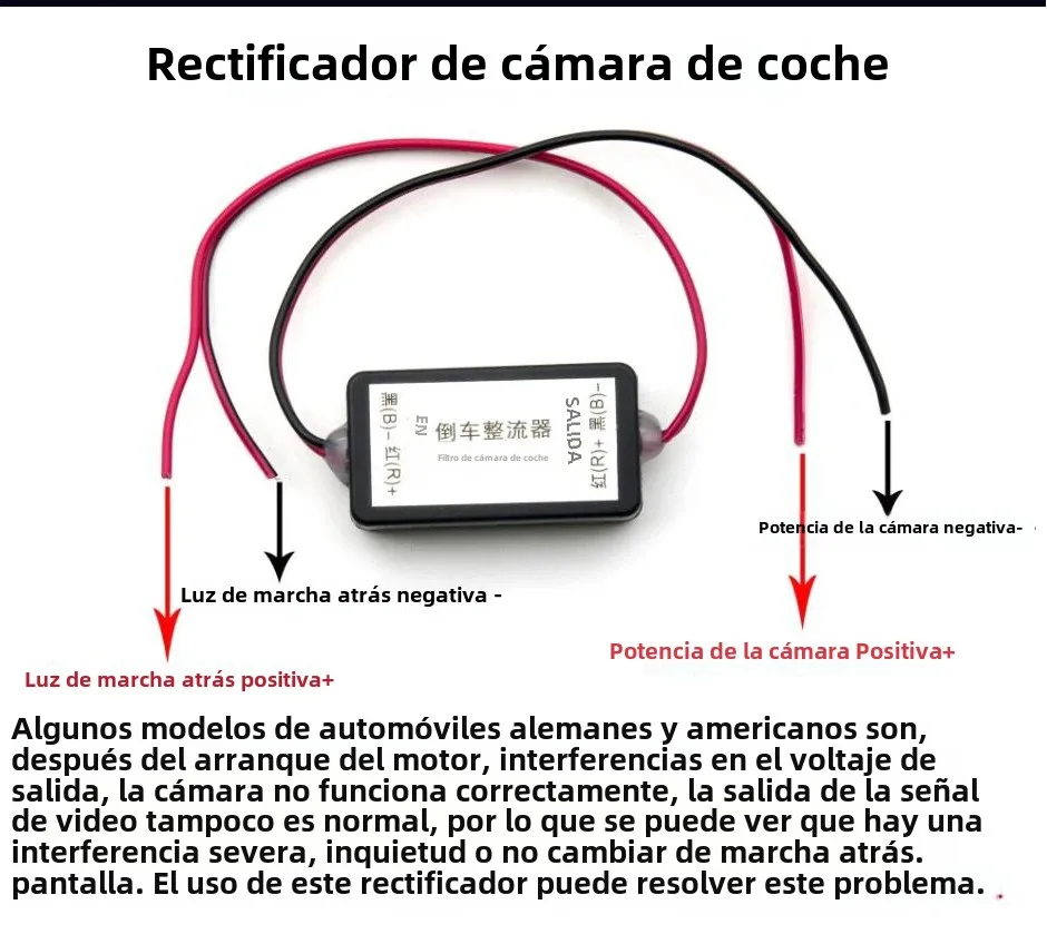 KMIND 12V Power Filters Reversing Rectifier Ballasts Solve Rear View Camera Ripple Splash Screen Interference Relay Filter