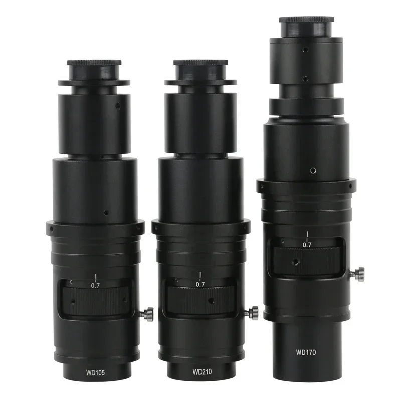 105X 160X 320X Парафокальная регулируемая лупа с креплением C WD105 WD170 WD210 Объектив для HDMI VGA USB видеомикроскопическая камера