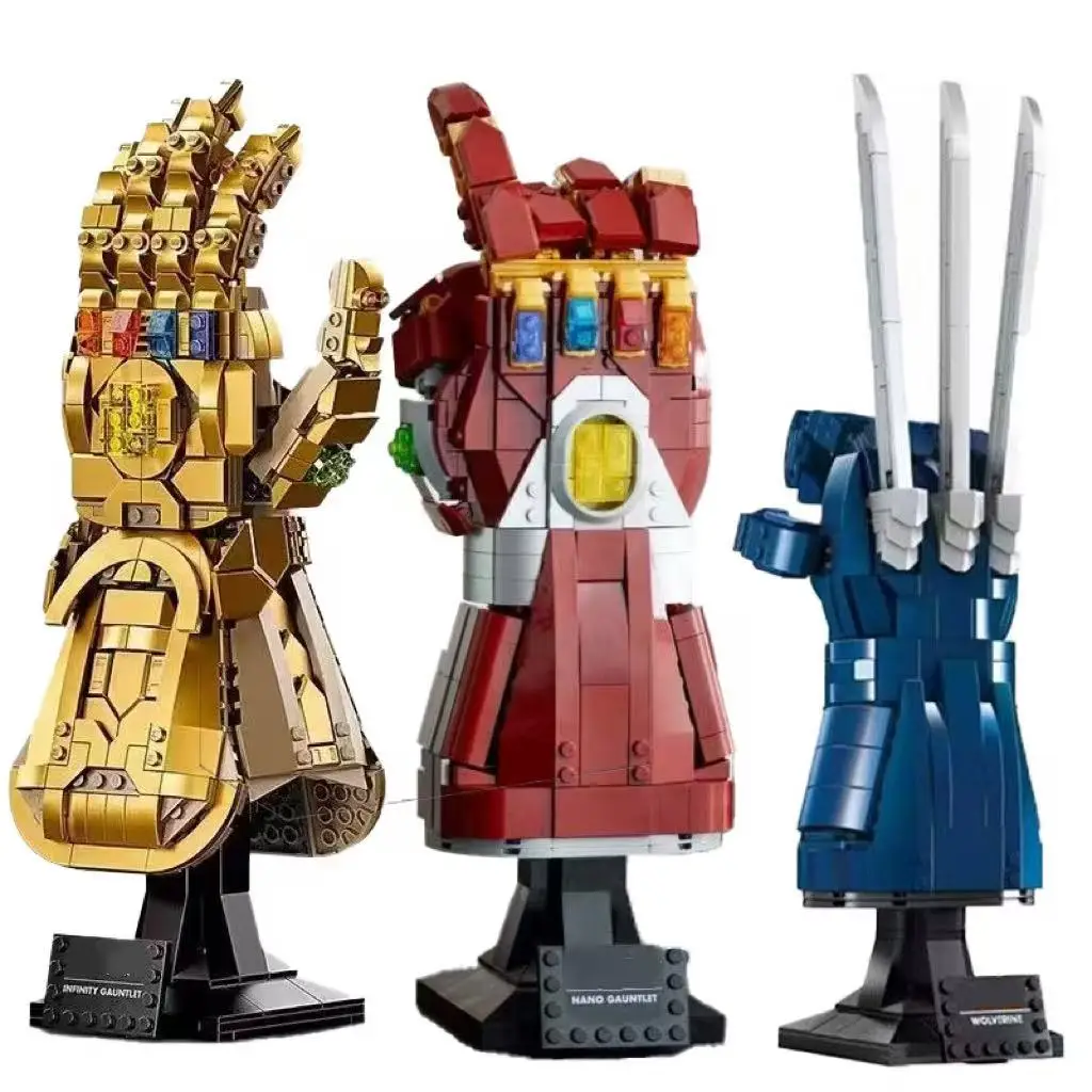 

Набор для сборки перчаток Infinity Stones: модель-конструктор, игрушка-украшение, подарок на день рождения для детей