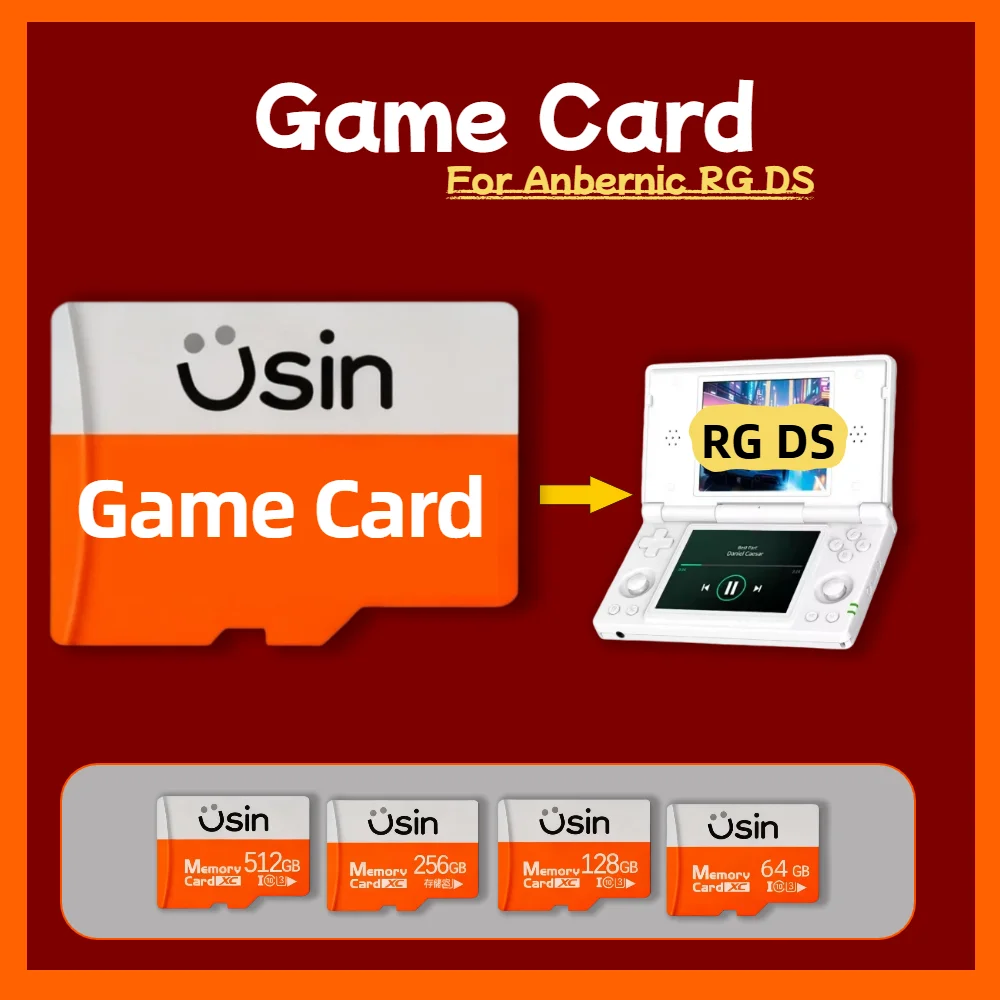Carte SD de jeu pour console portable Anbernic RG DS RGDS, jeux vidéo rétro, Android, plus de 3ds nds Roms, mémoire TF H-SPEED 1T 512G