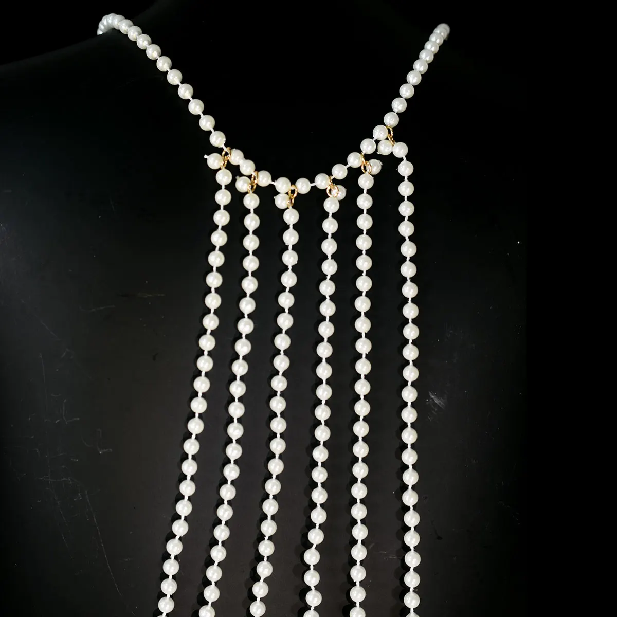 سلسلة ظهر لؤلؤ تقليد للنساء ، سلسلة جسم فاخرة ، إكسسوارات عرض المهرجان ، أزياء مثيرة #6