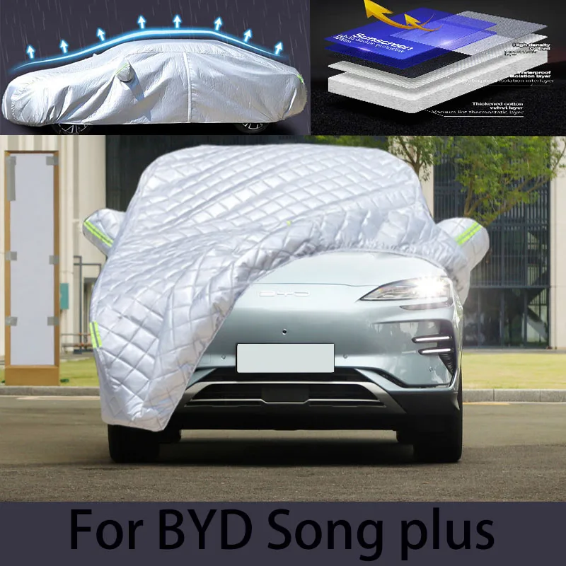 

For BYD Song plus Car hail protection cover Auto rain protection scratch protection paint peeling protection car clothing