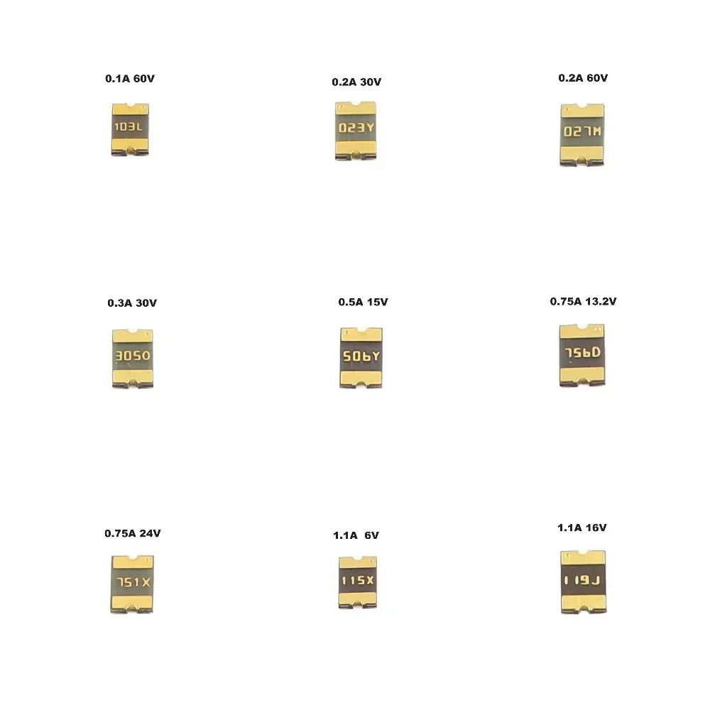 PTC Resettable Fuse 1812 SMT SMD 0.1A 0.2A 0.3A 0.5A 0.75A 1.1A 1.5A 2A 2.6A 6V 8V 13.2V 15V 16V 24V 30V 60V MF-MSMF BOURNS