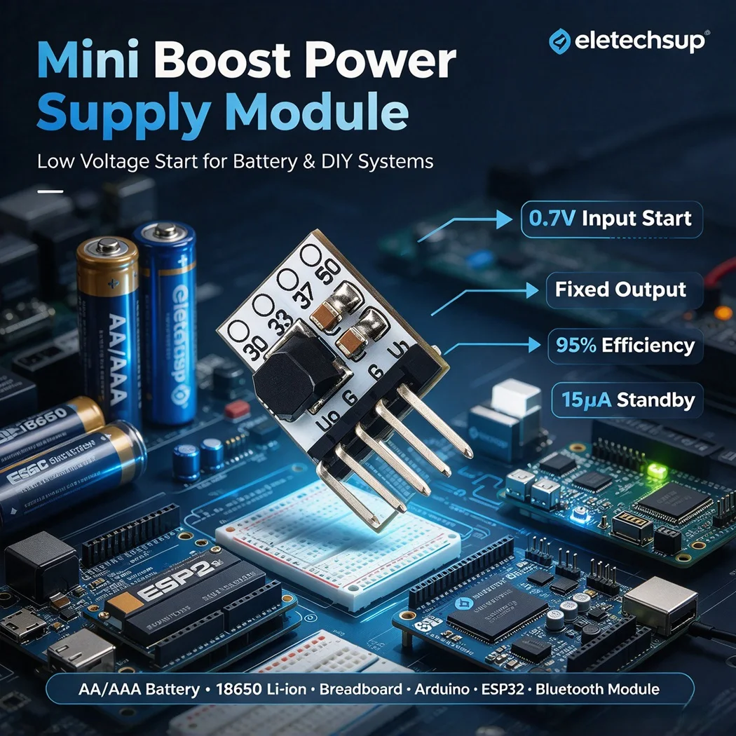 10PCS Ultra Mini DC-DC Boost Converter Low Input Step Up Power Module 3V 3.3V 3.7V 5V High Efficiency 95%