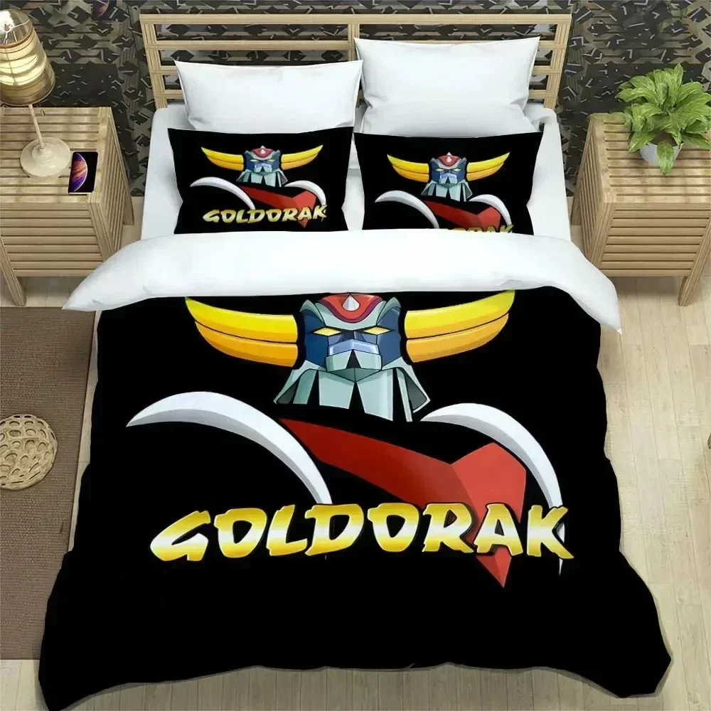 3D Print UFO ROBO GRENDIZER GOLDORAK Comfortable Duvet Cover Pillowcase Bedding Set Children Bedroom Decoration Home Textile