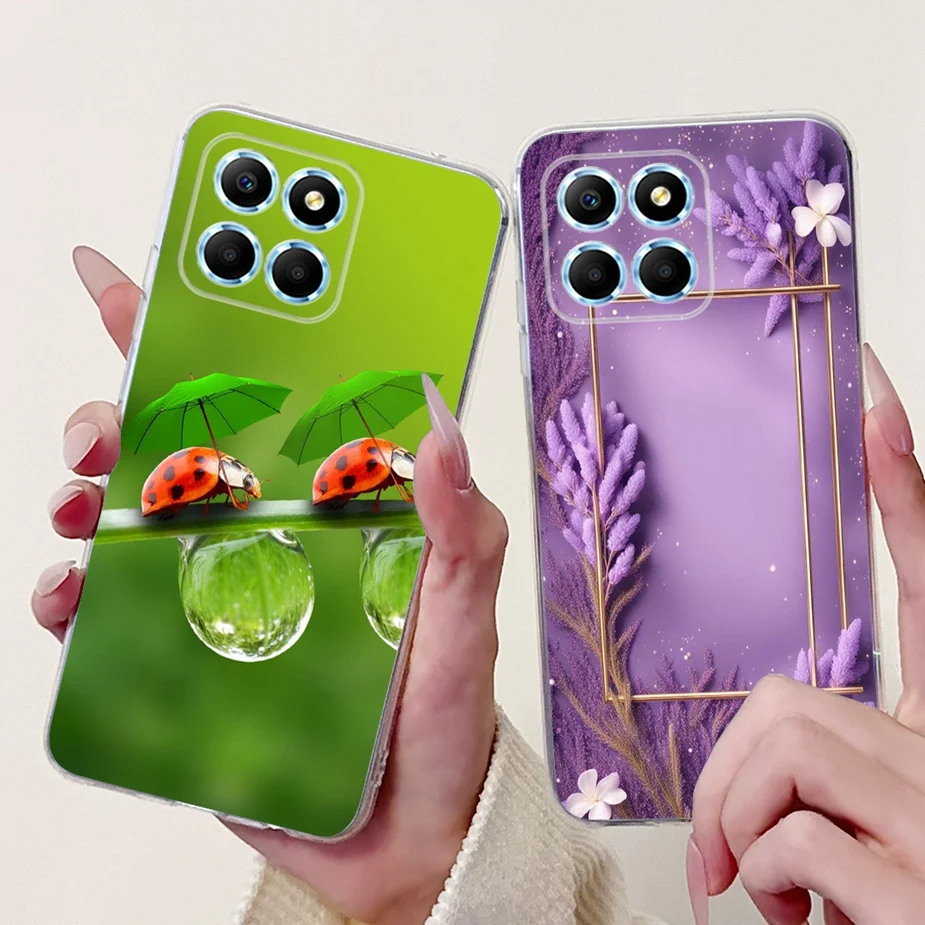 Para Honor X6 X6a X6b funda nueva moda cubierta pintada funda de teléfono de silicona suave para Honor X6a X 6b HonorX6 HonorX6a HonorX6b Fundas