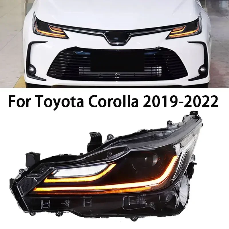 

Автомобильные фары для Toyota Corolla, светодиодные фары 2019-2022, фары Corolla DRL, указатель поворота, дальний свет, линза проектора «ангельский глаз»