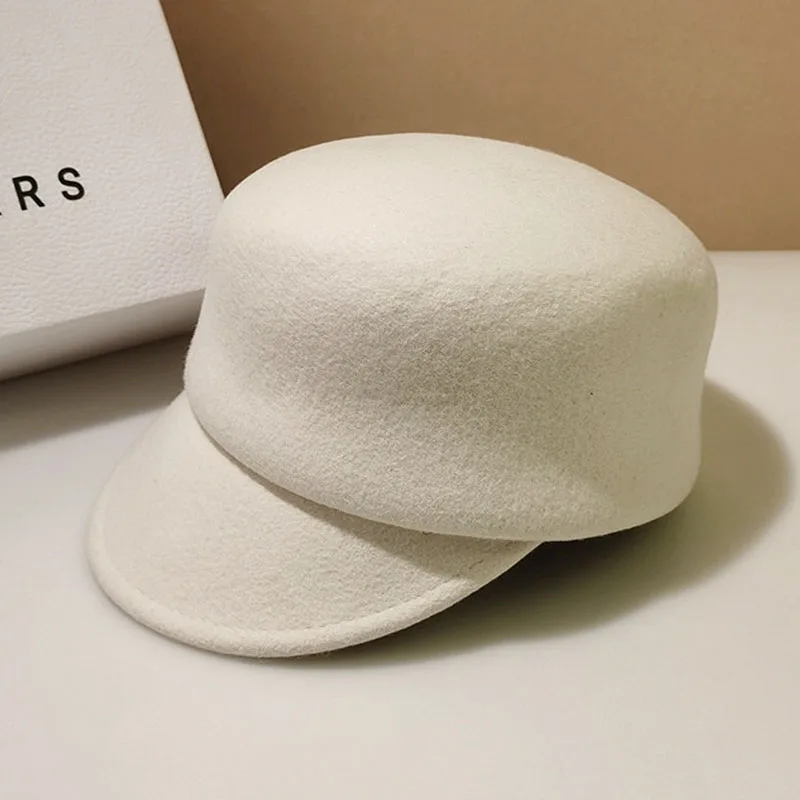 Damska czapka zimowa Ciepła wełniana czapka z daszkiem Czapka z daszkiem Wełniane czapki zimowe Czapki chłopięce Baker Regulowane damskie czapki męskie Gatsby Cabbie Visor