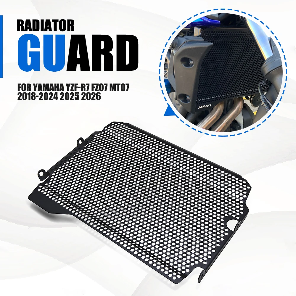 

For Yamaha YZF-R7 FZ07 MT07 YZF R7 2018-2024 2025 2026 MT-07 FZ-07 Motorcycle Radiator Grille Guard Protector Grill Protection