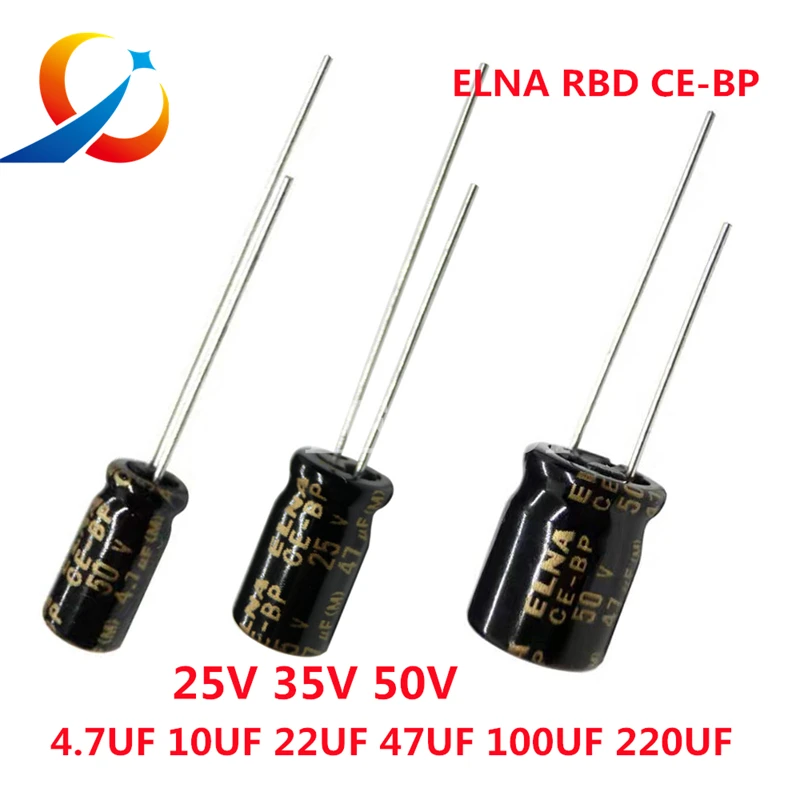 10pcs/lot ELNA RBD CE-BP Series 4.7UF 10UF 22UF 33UF 47UF 100UF 25V 35V 50V Non Polar Nonpolar Bipolar HiFi Audio Capacitor  NEW