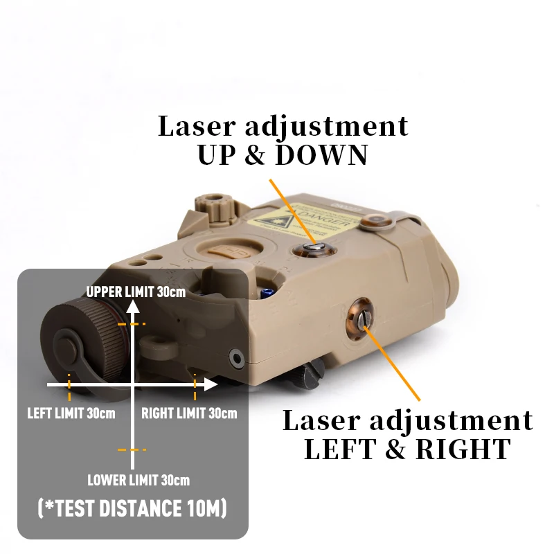 Kit WADSN PEQ15 láser + linterna táctica M600C doble control - imagen 2