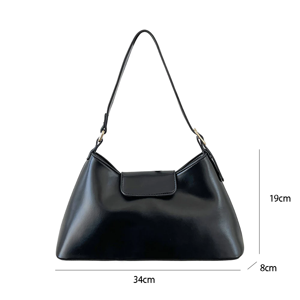 Retro Commuter Shoulder Bags Office Ladies Handbags 2023 New High Quality Soft Pu Leather Women Underarm Bag for Purse Phone