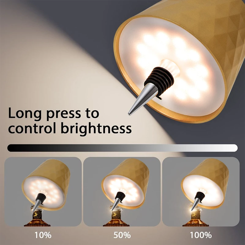 Creative Wine Bottle Stopper Lamp LED Decor Light USB Rechargeable for Bar Restaurant Home Room Decoration Unique Night Light